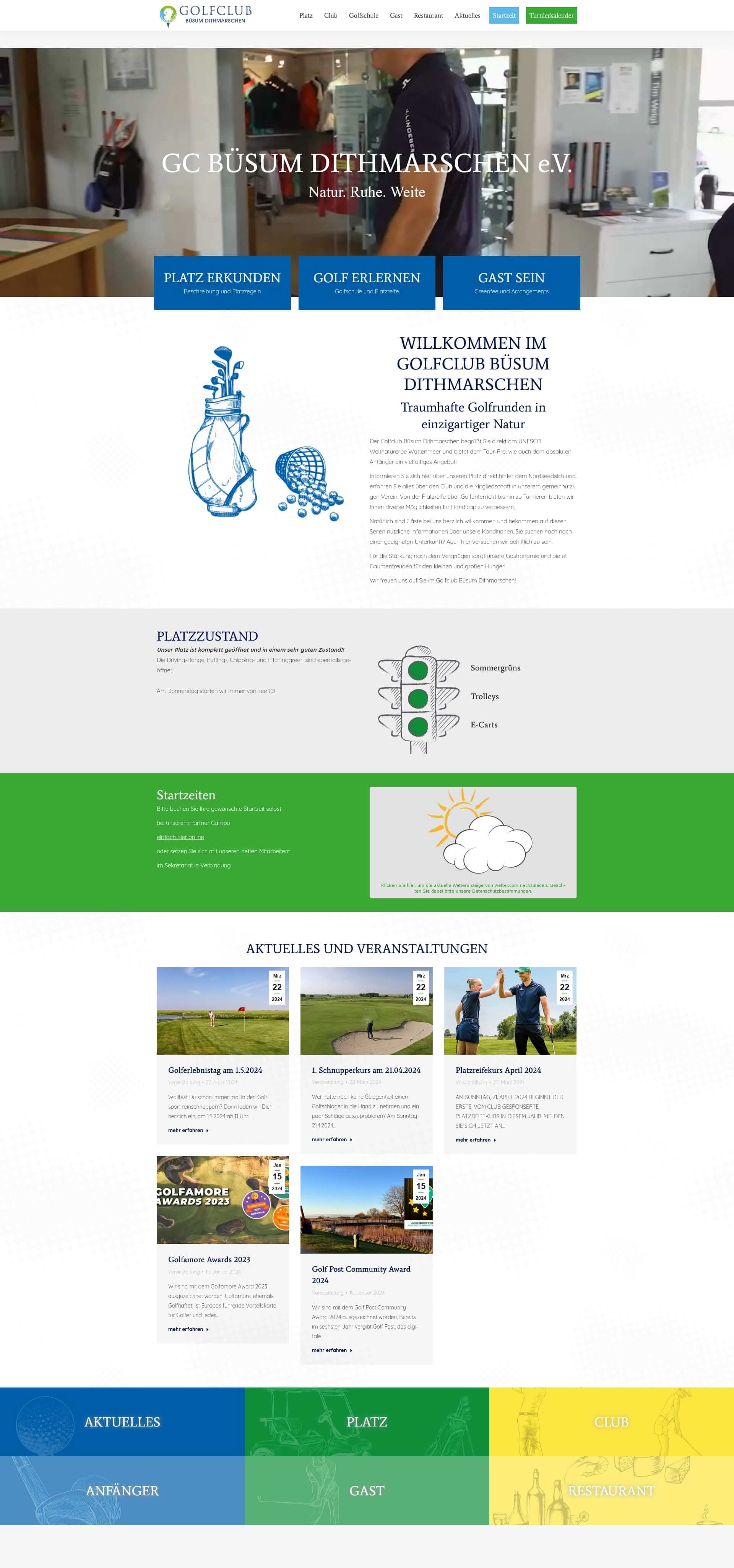 Nordzuwort Agentur Für Gestaltung Kunde Golfclub Buesum Website