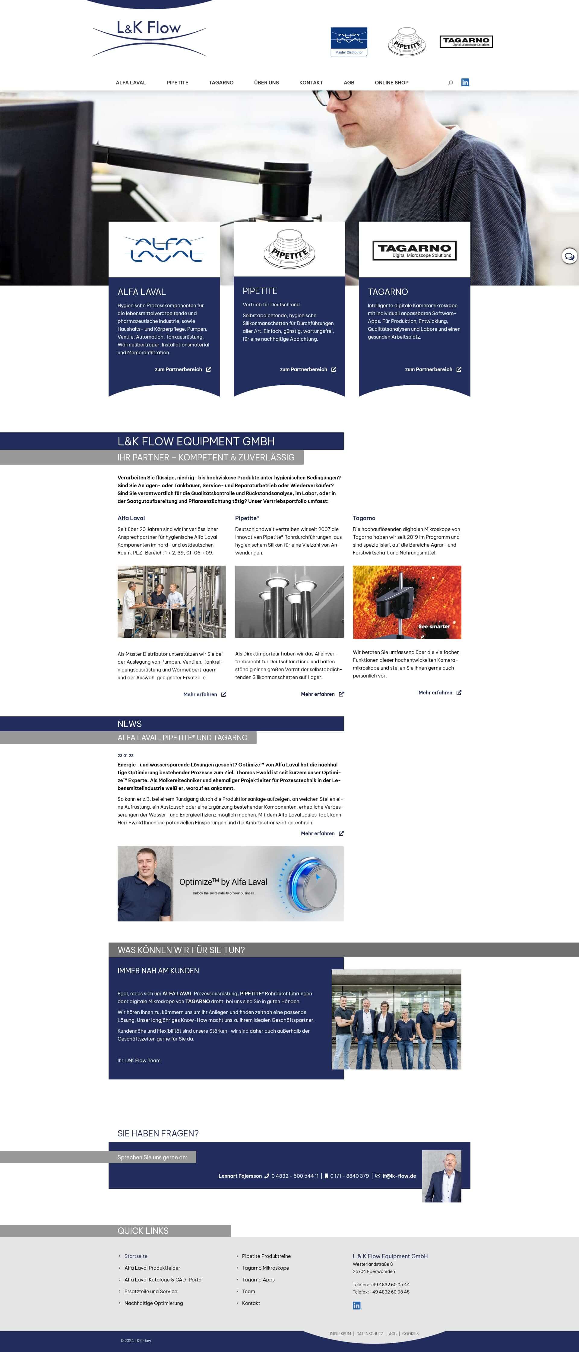 Lk Flow Equipment Web Nordzuwort Agentur Für Gestaltung Kunde LK Flow Website