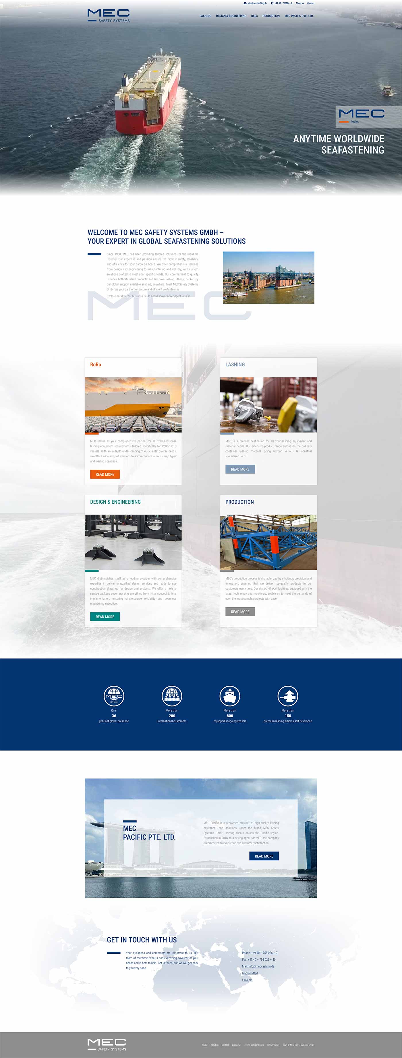 Nordzuwort Referenz Web Mec Seafastening Screenshot Scroll